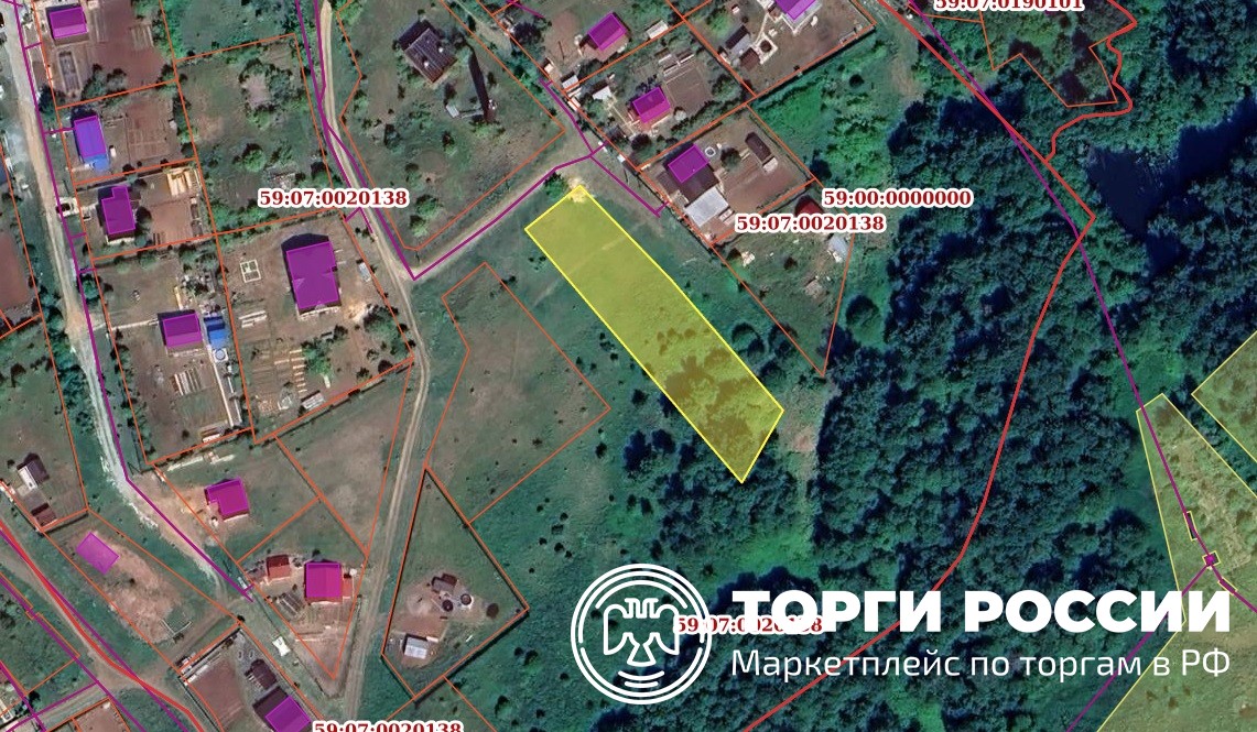 Право заключения договора аренды земельного участка с кадастровым номером 59:07: