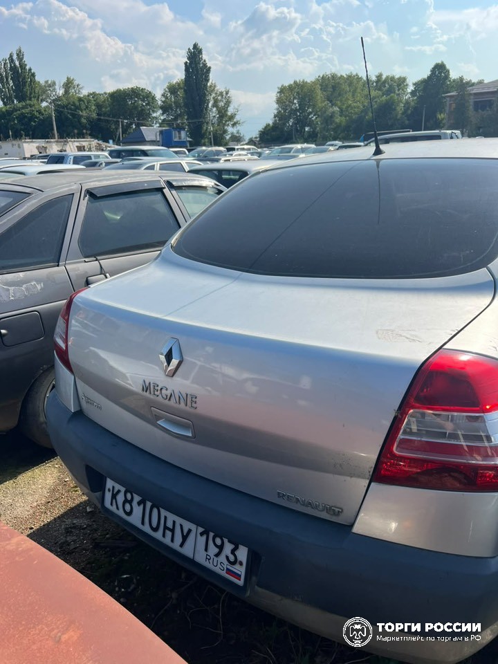 Автомобиль Renault Megane, г.н К810НУ193, светло – серо голубой, 2006 г.в, VIN (