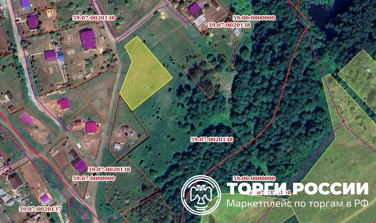 Право заключения договора аренды земельного участка с кадастровым номером 59:07: