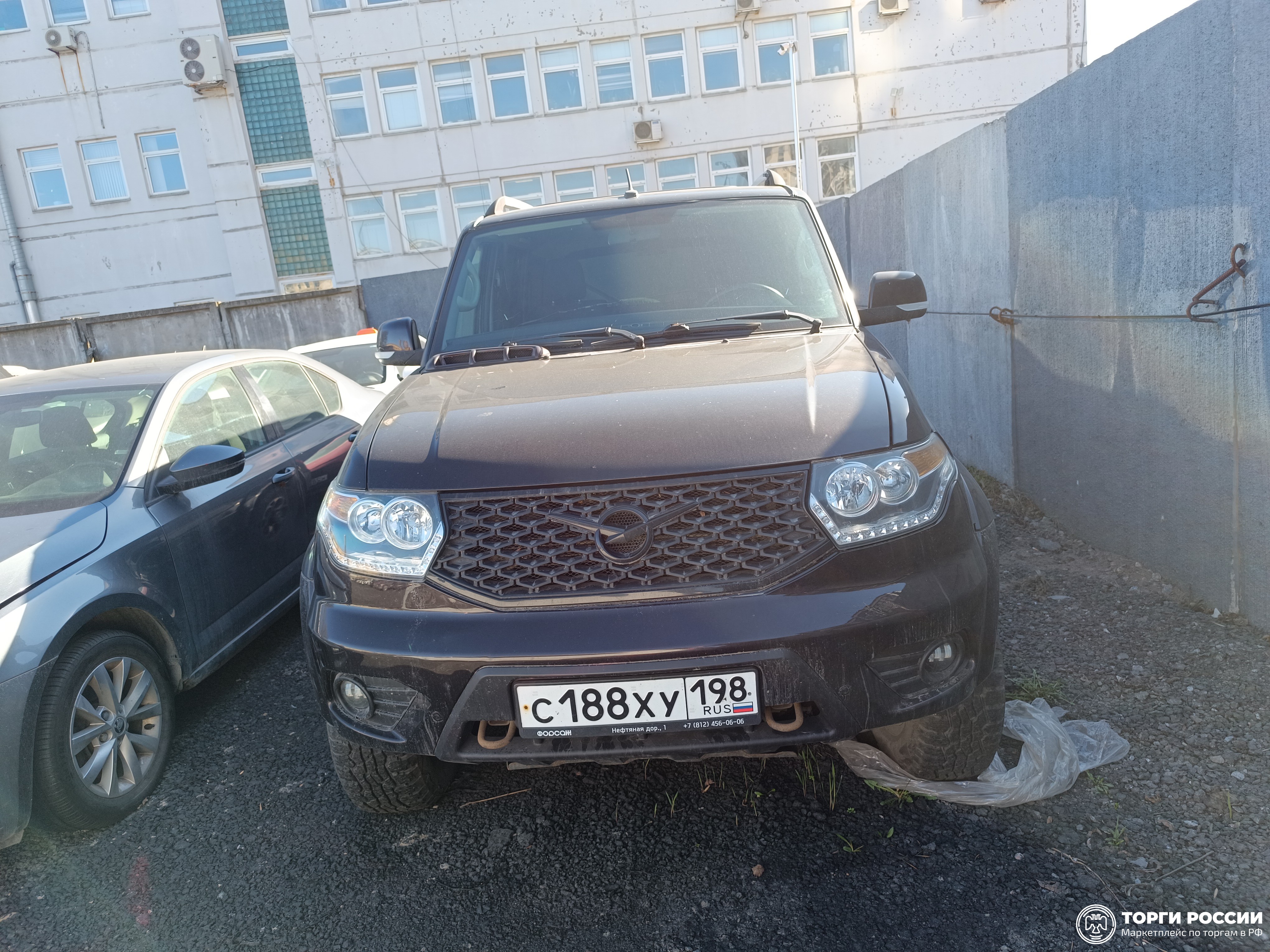 Транспортное средство. Модель: УАЗ ПАТРИОТ. Тип КПП: АКПП. VIN XTT316300N1001057. Гос. номер: С188ХУ198. Год выпуска: 2021. М...