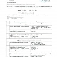 Доля в уставном капитале ООО «ТУ ГАЗ Трейд Экспорт ЛТД» в размере 100%.