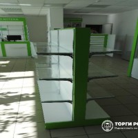 Комплект торгового оборудования, состоящего из 6-ти инвентарных единиц, в том чи